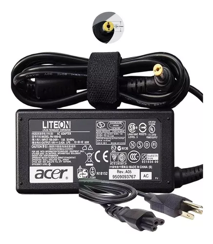 CARGADOR PARA LAPTOP ACER 19V 3.42A 5*5 1.7AM 65W