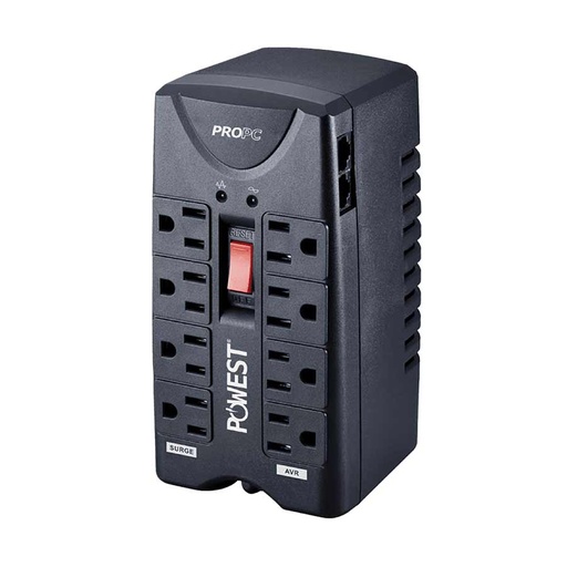 [PC-1000] REGULADOR POWEST PRO PC-1000 1000VA 8 TOMAS