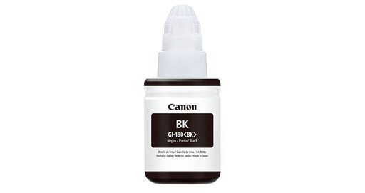 [GI-190BK] TINTA CANON GI190 NEGRO PARA G1100/1110/2100/2101/2110/2111/3100/3101/3102/3110/3111/4100/4101/4110/41111
