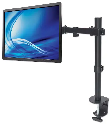 SOPORTE DE MONITOR MANHATTAN, 1 LCD, ARTICULADO, BASE FIJA, 13 A 32 PULG, NEGRO SKU: 461542