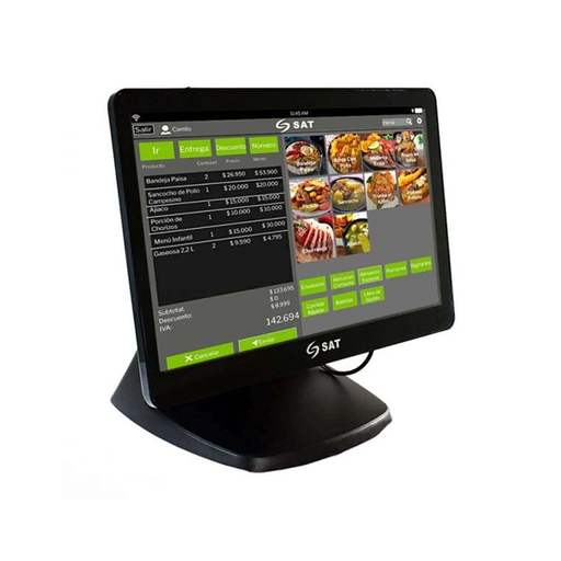 ALL IN ONE POS SAT CI140 CELERON J1900 4GB/ 128SSD /PANTALLA TOUCH 15" WINDOW 11 