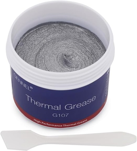 [G107] PASTA TERMICA GENNEL G107 TARRO 100G COLOR SILVER PARA CPU/GPU/LED/IC PS4/ XBOX