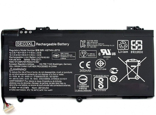 [SE03XL] BATERIA PARA LAPTOP HP SE03XL ORIGINAL 