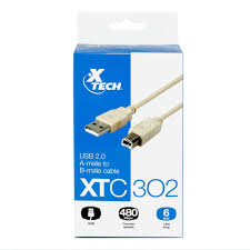[XTC-302] CABLE DE IMPRESORA XTECH XTC-302 6FT (1.8 M) BLANCO