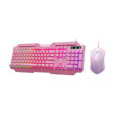 TECLADO + MOUSE XTECH XTK-540S USB COLOR ROSADO