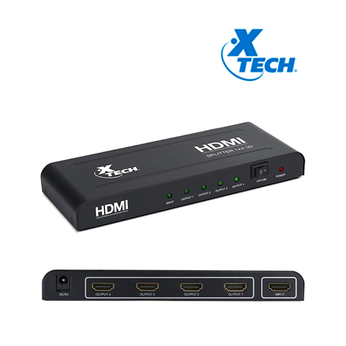 [XHA410] SPLITTER XTECH XHA410 4 SALIDAS HDMI 1080P