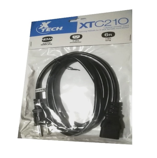 [XTC-120] CABLE DE PODER XTECH XTC-120 TREBOL LONGITUD 1.8
