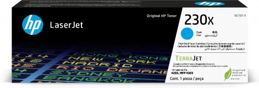 [W2301X] TONER HP 230X CYAN W2301X COMPATIBLE HP M4203, 4303FDW PAG. 5500