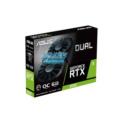 [DUAL-RTX3050-O6G] TARJETA DE VIDEO ASUS DUAL GEFORCE RTX 3050 OC EDITION 6GB GDDR6