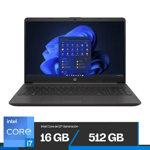 PORTATIL HP 250 G9 15.6" INTEL CORE I7-1255U 16GB 512GB SSD FREEDOS SILVER DARK