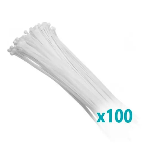 [F16607] AMARRA PLASTICA BEST VALUE F16607 TRANSPARENTE 12"X 4.8 FUNDA DE 100 UNIDADES 