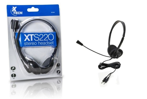 [XTS-220] AUDIFONO+ MICROFONO XTECH XTS-220 2 PLUG 3.5
