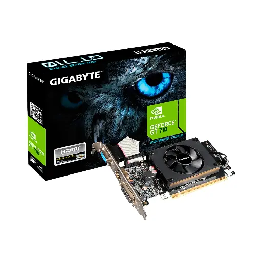 [GV-N710D3-2GL] TARJETA DE VIDEO GIGABYTE  2GB DDR3 64BIT DVI-D HDMI D-SUB PCI-E 2.0