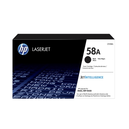 TONER HP 58A NEGRO LASERJET M404/428 3000 PAGS CF258A