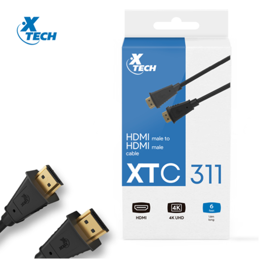 [XTC-311] CABLE HDMI XTECH XTC-311  M/M 6FT (1.8M) NEGRO