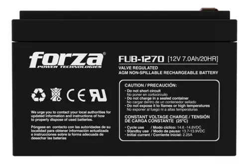 [FUB-1270] BATERIA PARA UPS FORZA FUB-1270 12V 7A 