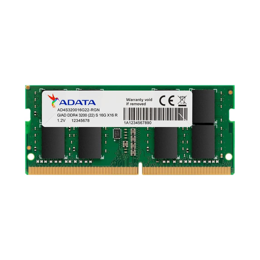 [ADARAMSODAD4S320016G22-SG] MEMORIA PARA LAPTOP ADATA 16GB DDR4 3200 AD4S320016G22-SGN 