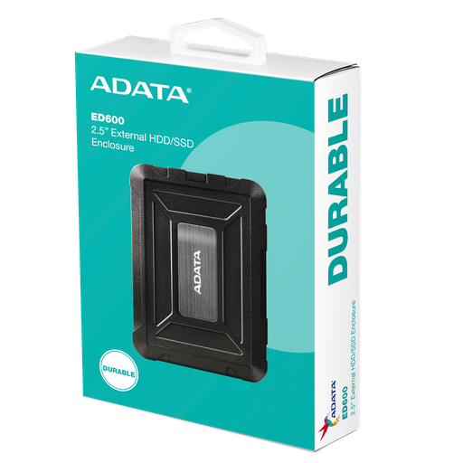[ADAENCUSBAED600-U31-CBK] ENCLOSURE ADATA ED600 EXTERNO 2.5" RESISTENTE A CAIDAS / AGUA / POLVO / SATA 3.0 A USB 3.0 COLOR NEGRO