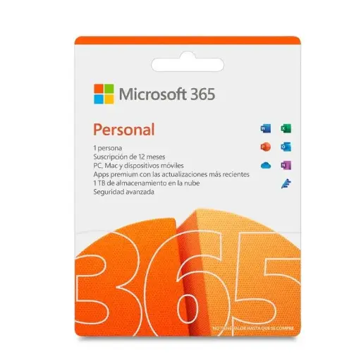 LICENCIA MICROSOFT OFFICE 365 PLUS 1 AÑO (CORREO PERSONAL) 5 DISPOSITIVO 1TB ONEDRIVE