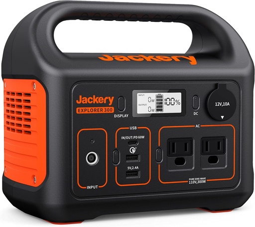 [EXPLORER300] ESTACION DE ENERGIA PORTATIL JACKERY EXPLORER 300W  CAPACIDAD 293 WH/SALIDA CA 300W/ BATERIA LFPT