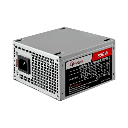 [50HZ-60HZ] FUENTE DE PODER MICRO QUASAD ATX-850W 110V 50HZ-60HZ