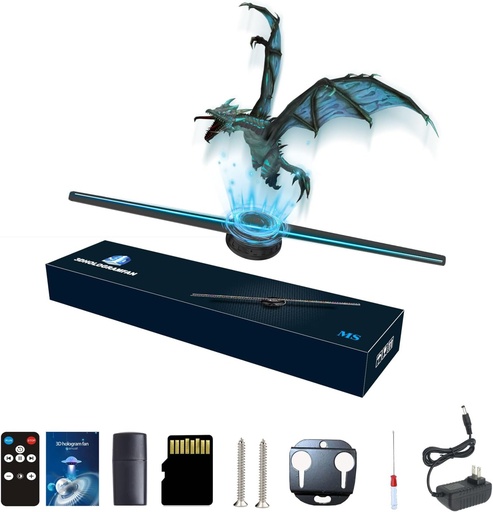 [HOLOGRAMA3D] HOLOGRAMA 3D/ SEÑAL LED/ SOPORTE IMAGEN Y VIDEO/ 42 CM