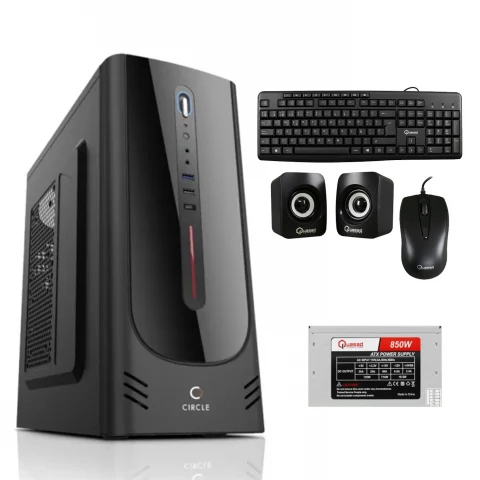 [ECU-C3156] CASE QUASAD COMBO ECU-C3156 TECLADO+ PARLANTE+ MOUSE NEGRO
