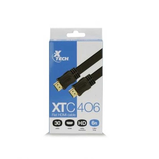 [XTC406] CABLE HDMI XTECH XTC-406 MACHO A MACHO 1,8M NEGRO