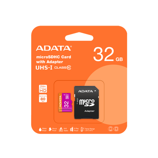 [AUSDH32GUICL10-RA1] MICRO SDXC 32GB ADATA AUSDH32GUICL10-RA1 UHS-I CLASE 10