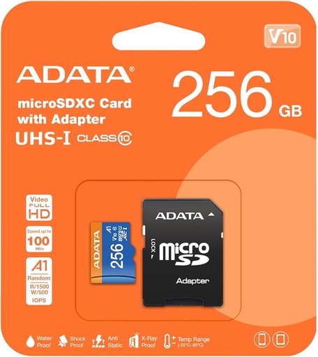 [V10] MICRO SDXC/SDHC ADATA 256GB UICL10A V10 CLASS 10