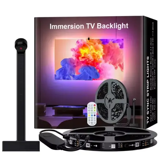 TIRA DE LUZ LED RGBIC CON RETROILUMINACIÓN AMBIENBIENTAL PARA TV/ 5V / 5 M / 14LM /  SINCRONIZACIÓN DE COLOR