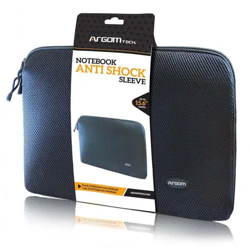 [ARG-SL-0015B A00489] FORRO PARA LAPTOP ARGOM ARG-SL-0015B A00489 15.6" COLOR NEGRO ANTISHOCK