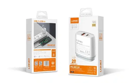 [Q229] CARGADOR + CABLE USB-C A USB-C LDNIO Q229      20W CARGA RAPIDA  2 PUERTOS 