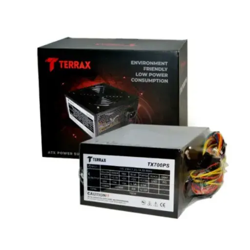 FUENTE PODER TERRAX 700W MODEL TX-700PS/CAJA/CABLE  