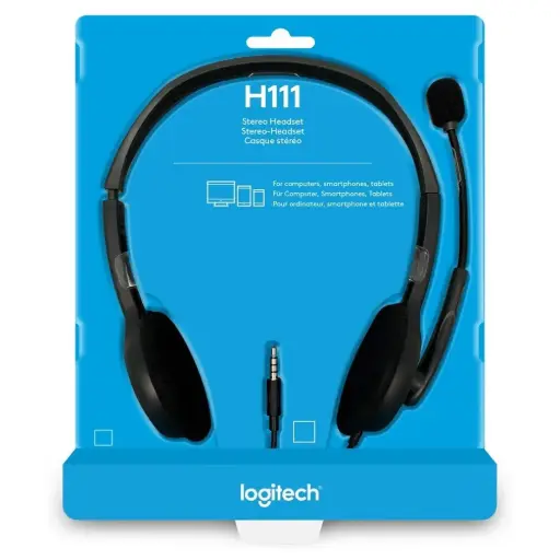 [981-000612] AUDIFONO + MICROFONO LOGITECH H111 1 CONECTOR 3.5mm 981-000612