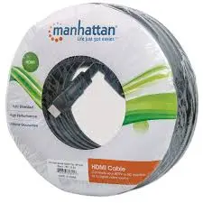 [308458] CABLE HDMI MANHATTAN DOBLE BLINDAJE M-M 4K 30HZ NEGRO 22.5M SKU: 308458
