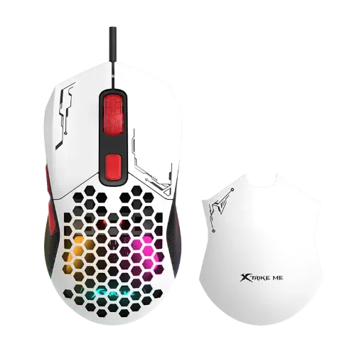 [GM‑316W] MOUSE GAMING XTRIKE ME GM‑316W ALAMBRICO USB 7 BOTONES PROGRAMABLES DPI AJUSTABLE HASTA 7200 ILUMINACIÓN RGB 13 MODOS CABLE TRENZADO 1,5 M 