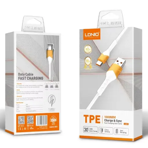 [LS801] CABLE LDNIO LS801 USB A USB- MICRO SALIDA 30W 1M BLANCO 